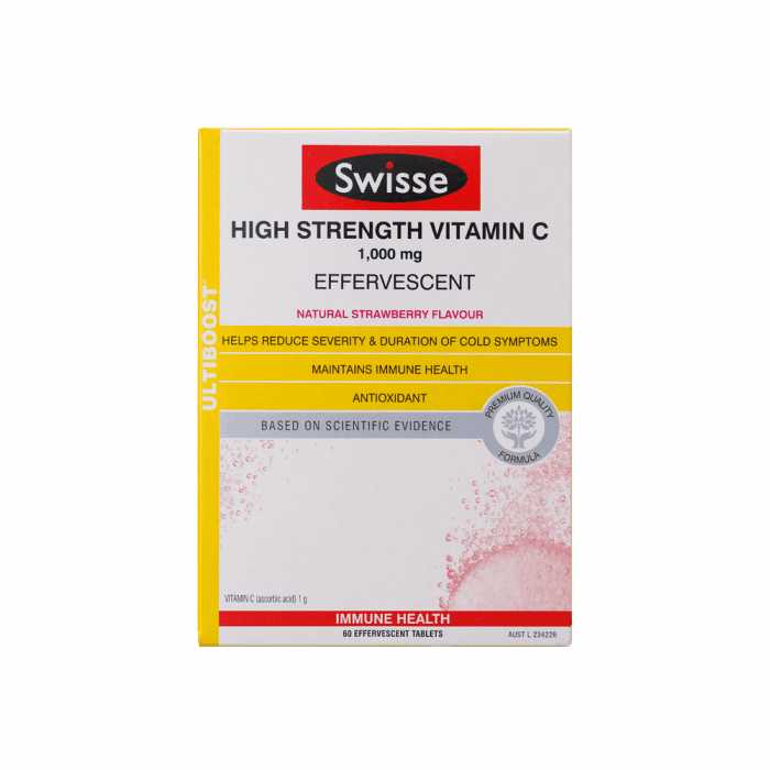 澳洲Swisse維C泡騰⽚60片裝 SWISSE