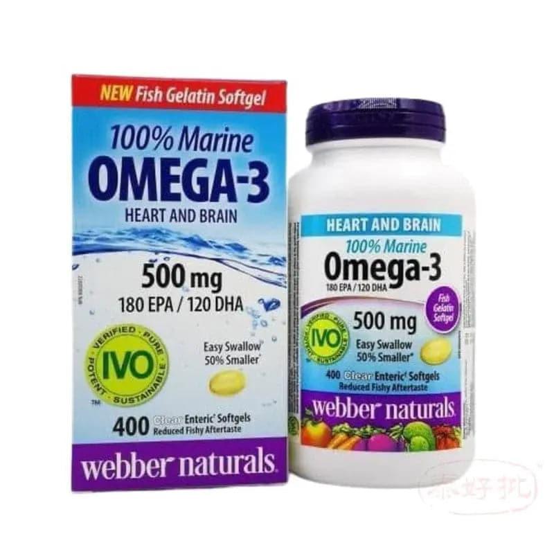 ［加拿大版］webber Omega-3 Mini (500 mg) Value Pack 400粒.